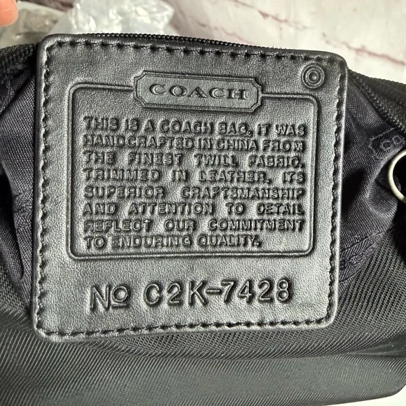 COACH Y2K 6.5”x4” Leather Trim Black Nylon Pewter Hardware Lightweight Mini Bag - Picture 5 of 14